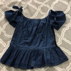 Denim off the shoulder